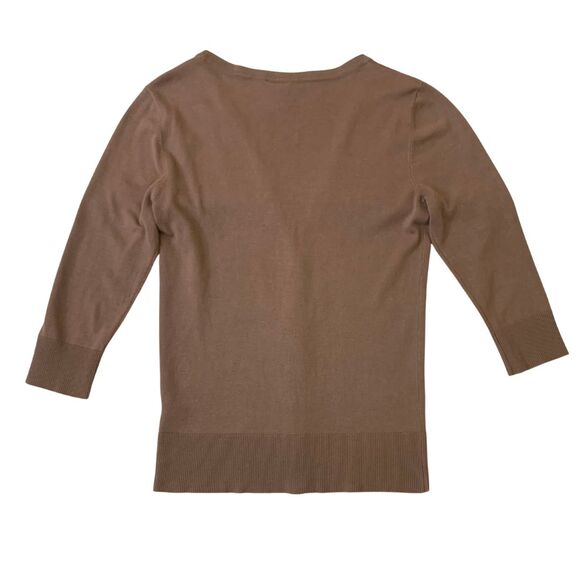 14th & Union Moca Cocoa Short length Knit Cardigan 3/4 Sleeve size S - Picture 7 of 10